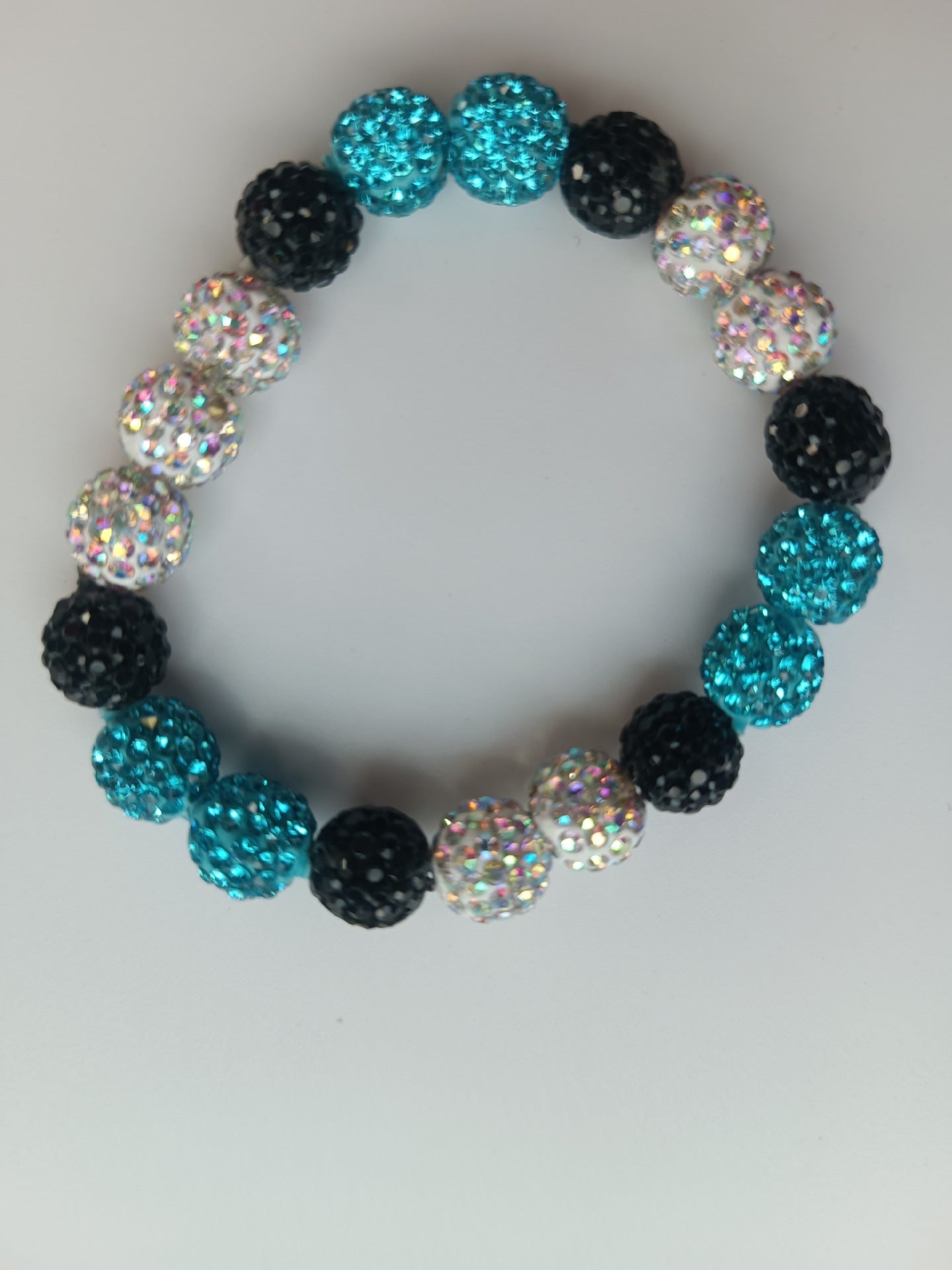 Polymer Clay Rhinestone Ball Filament Hip Bracelet