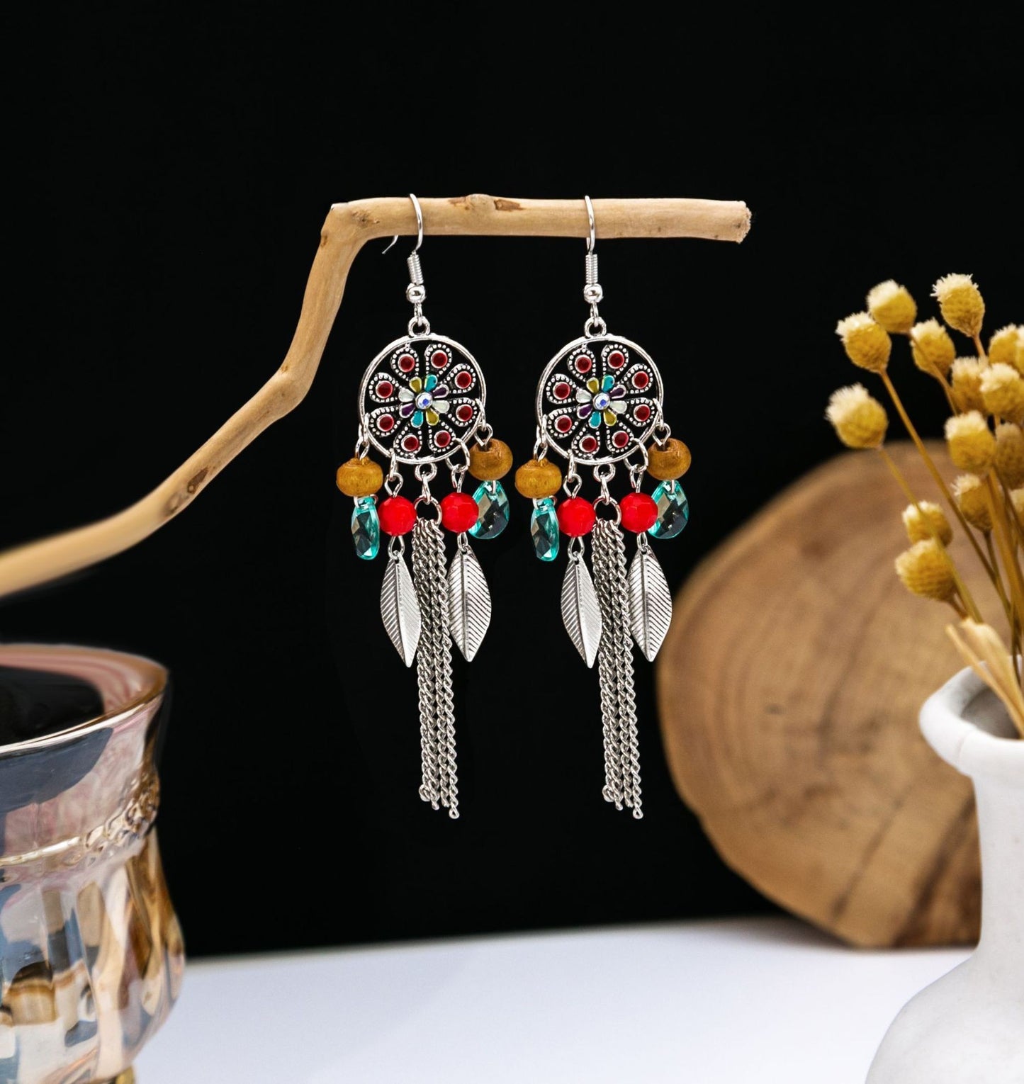 Ethnic Style Long Fringe Exotic Holiday Trip Earrings