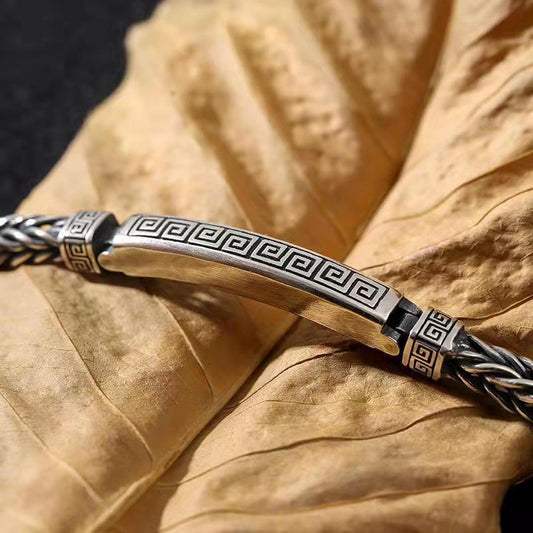 Men's Pattern Bolt Sier-plated For Trend Creative Bracelets