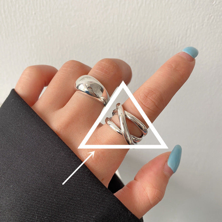 Women's Style Temperament Water Drop Retro Stylish Rings
