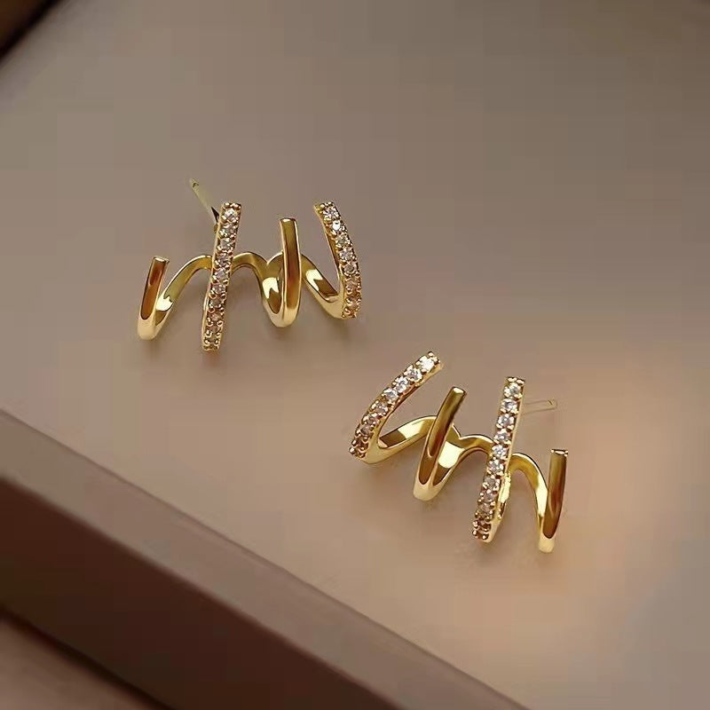 Women's Gold Light Luxury Paw Small Cold Earrings