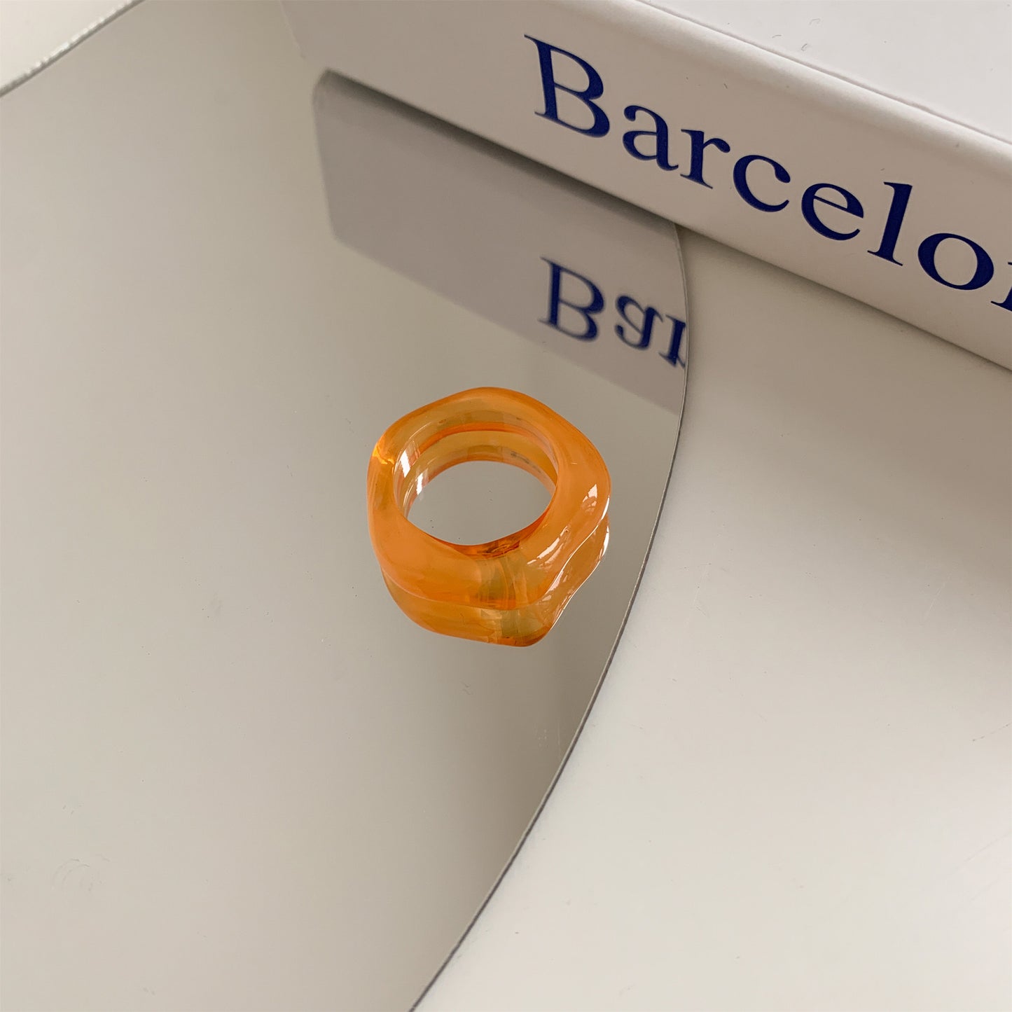 Summer Wind Sweet Color Transparent Healing Simple Trend Index Finger Ring