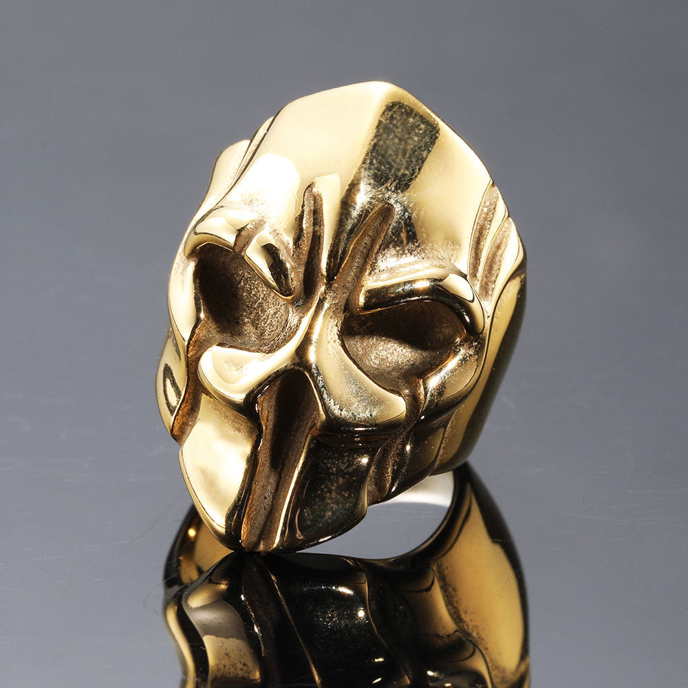Men's Fashion Sparta Titanium Steel Personalized Skull Open Rings