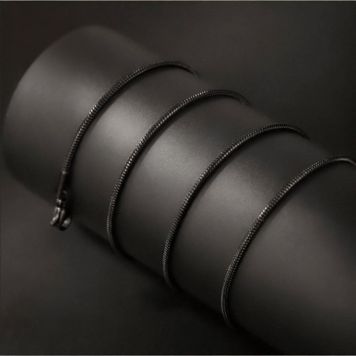 Steel Snake Chain Simple Four Stainless Necklace