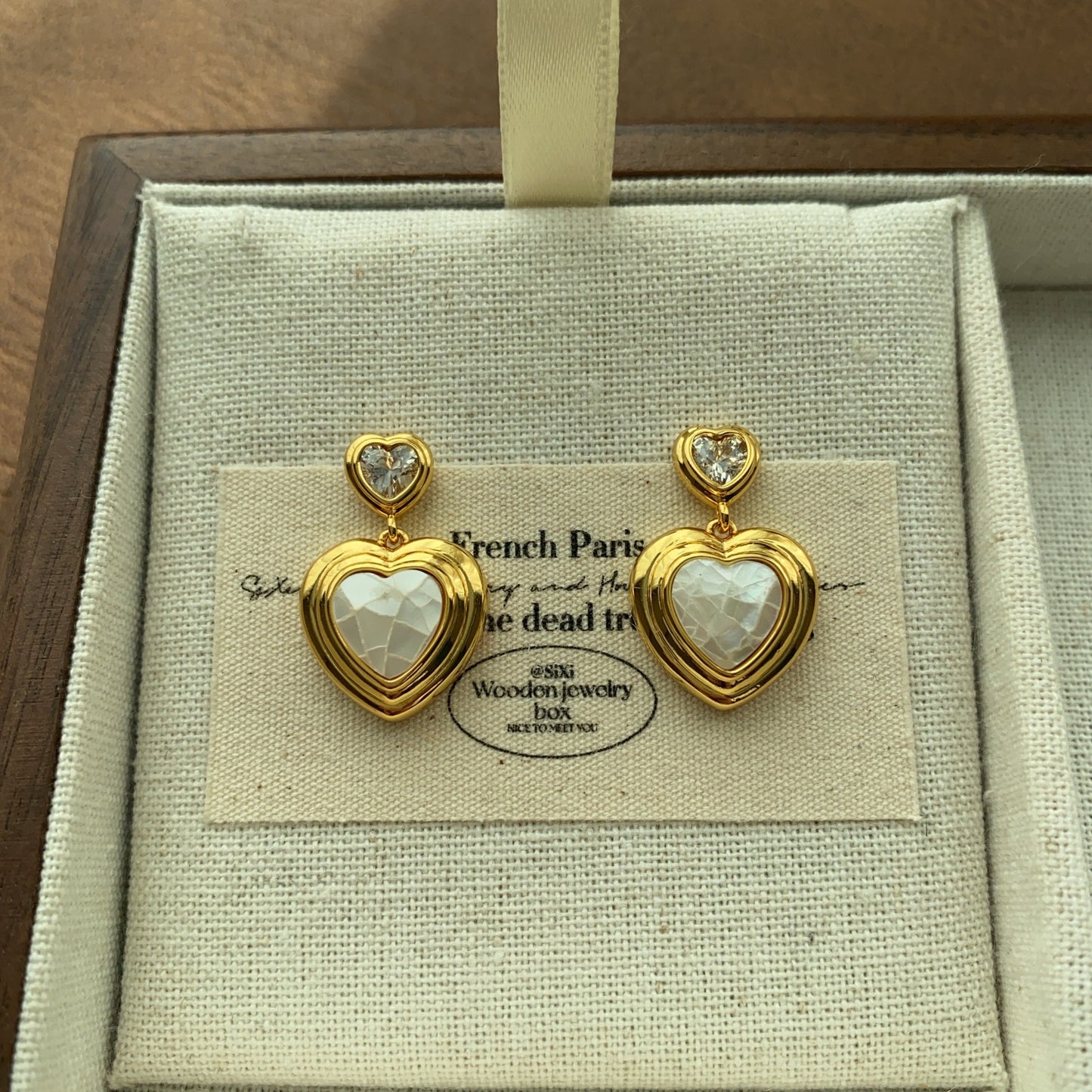 Women's Heart-shaped Fritillary Shell Light Luxury Exquisite Design High-grade Rings