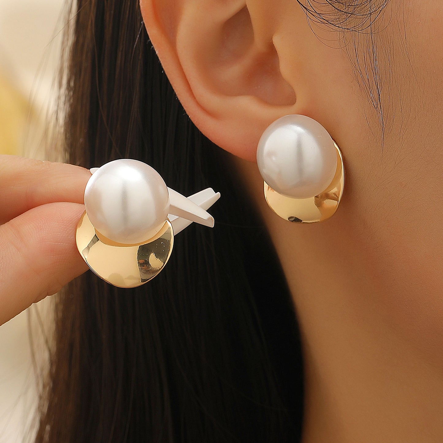 Exaggerated Big Pearl Shaped Female Style Creative Design Rings