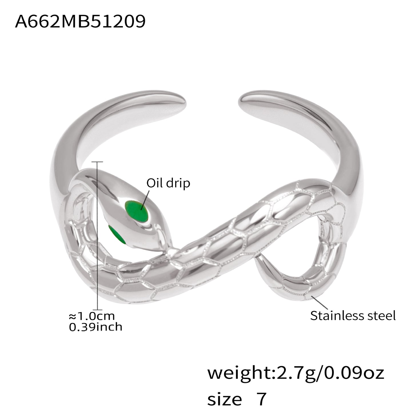 Steel Fine Diamond Inlaid Zircon Opening Gold Ring