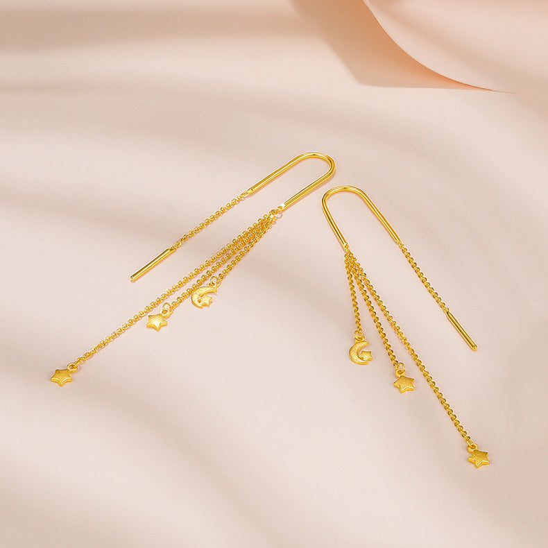 Tassel Brass Plated Eardrop Gifts For Ear Line