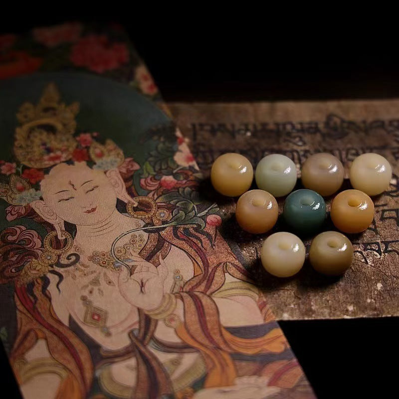 Women's & Men's Bodhi Genuine Natural Skin White Jade Bracelet