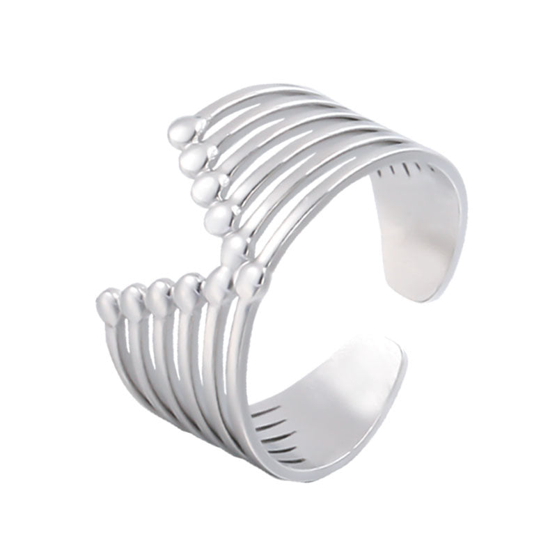 Stainless Steel Open Female Niche Personality Advanced Simple Rings