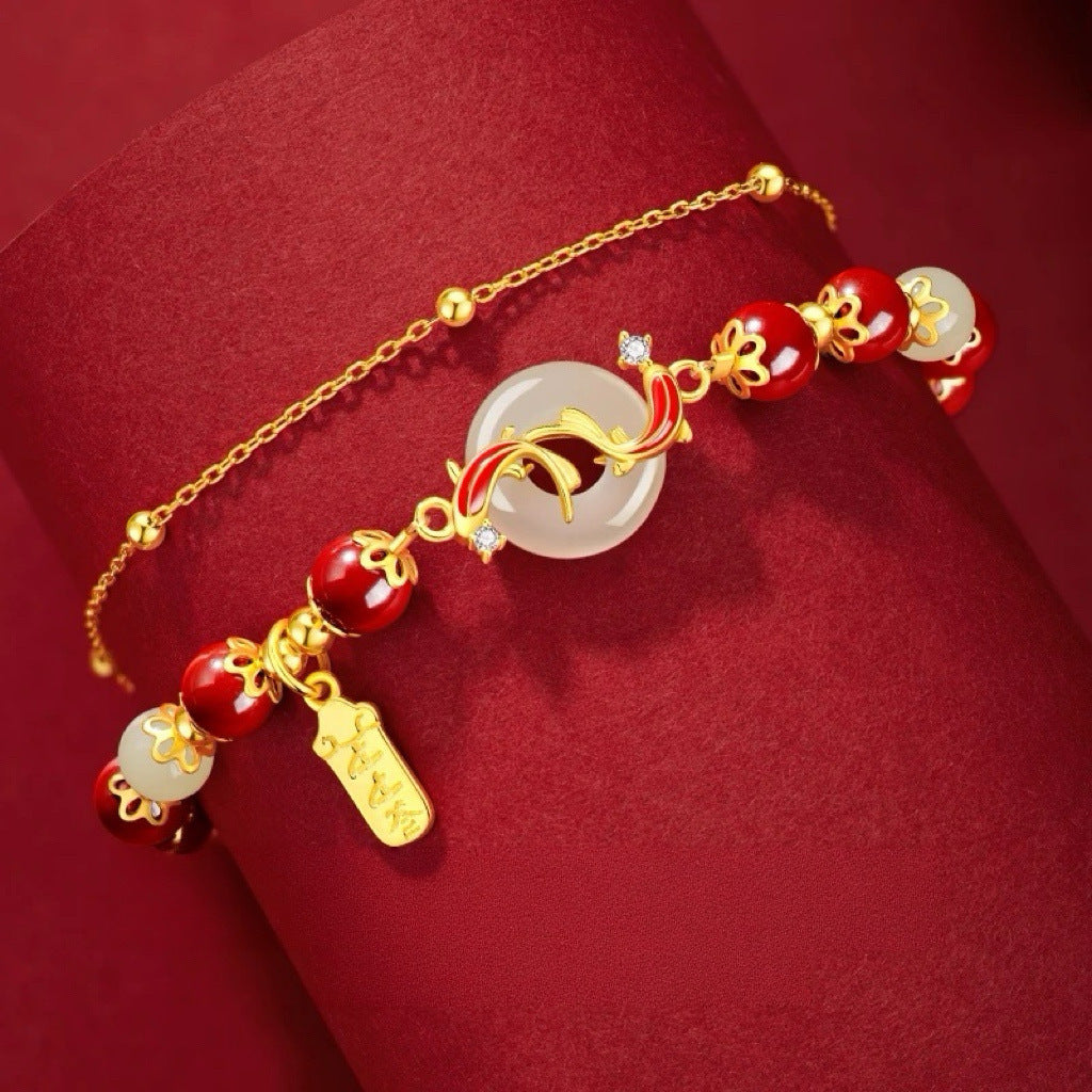 Koi Good Luck Safety Buckle Female Bracelet