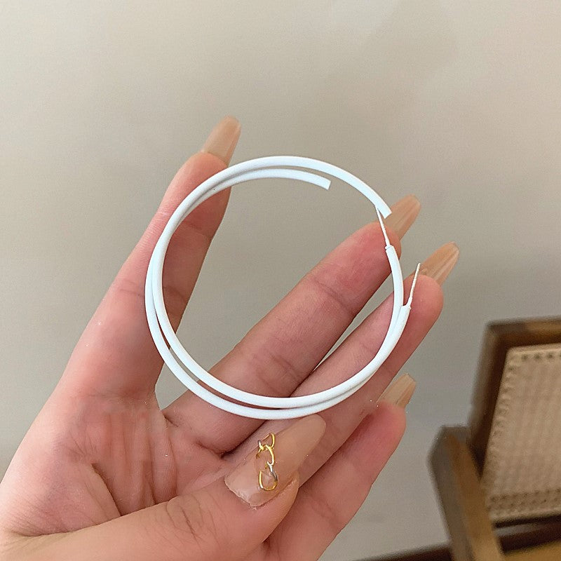Women's Dopamine Large Hoop Trendy Simple Cold Style Graceful Rings