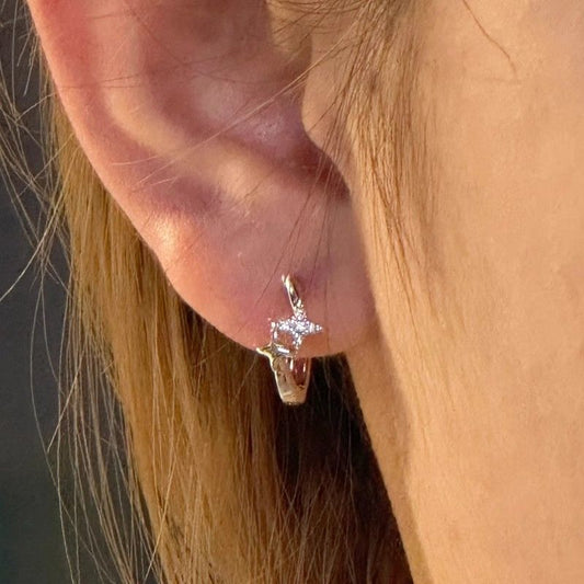 Women's Star Cold Style Sier Needle Niche Design Stacked Rings