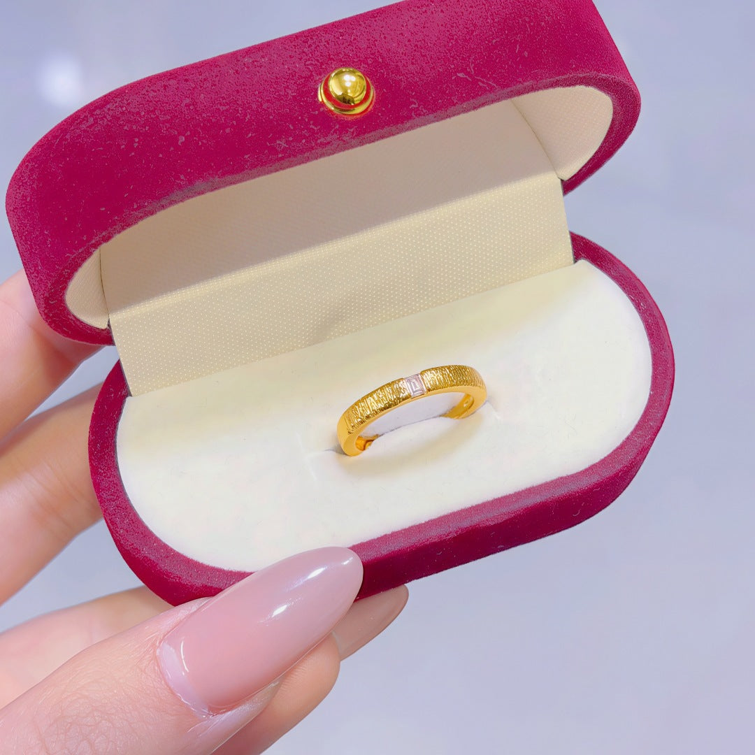 Women's Alluvial Gold Retro Affordable Luxury Design Brass Plated Fashion Ring