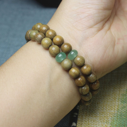 Live Broadcast Supply Green Sandalwood Emerald Buddha Bracelet