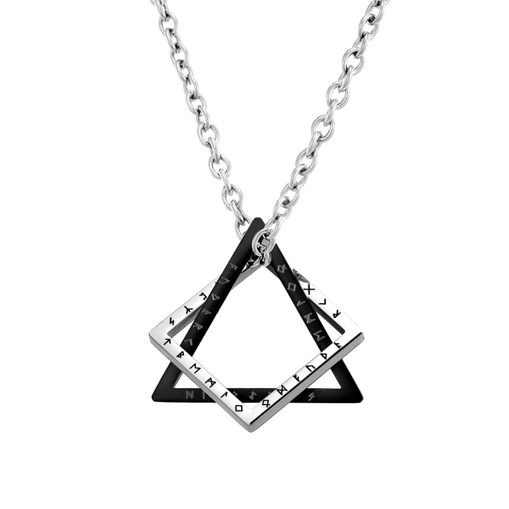 Triangle Square Geometry Titanium Steel Unisex Pendants