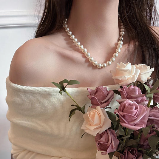 Women's Chain High-grade Light Luxury Beaded Clavicle Necklaces