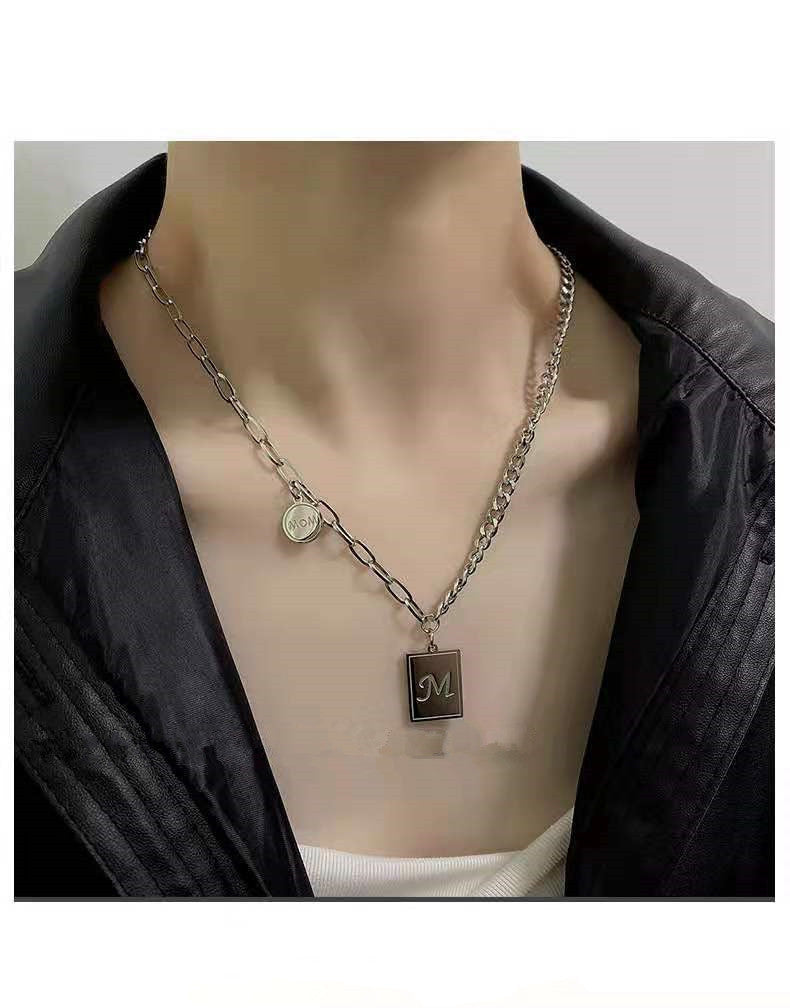 Women's & Men's Fashion Simple Titanium Steel Sweater Chain Personalized Hip Hop Necklace