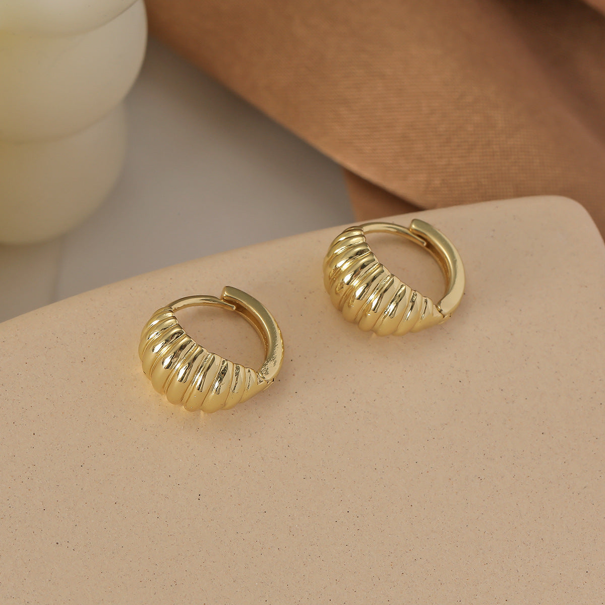 Women's Summer Sterling Sier Glossy Clip High-grade Bamboo Style Light Rings