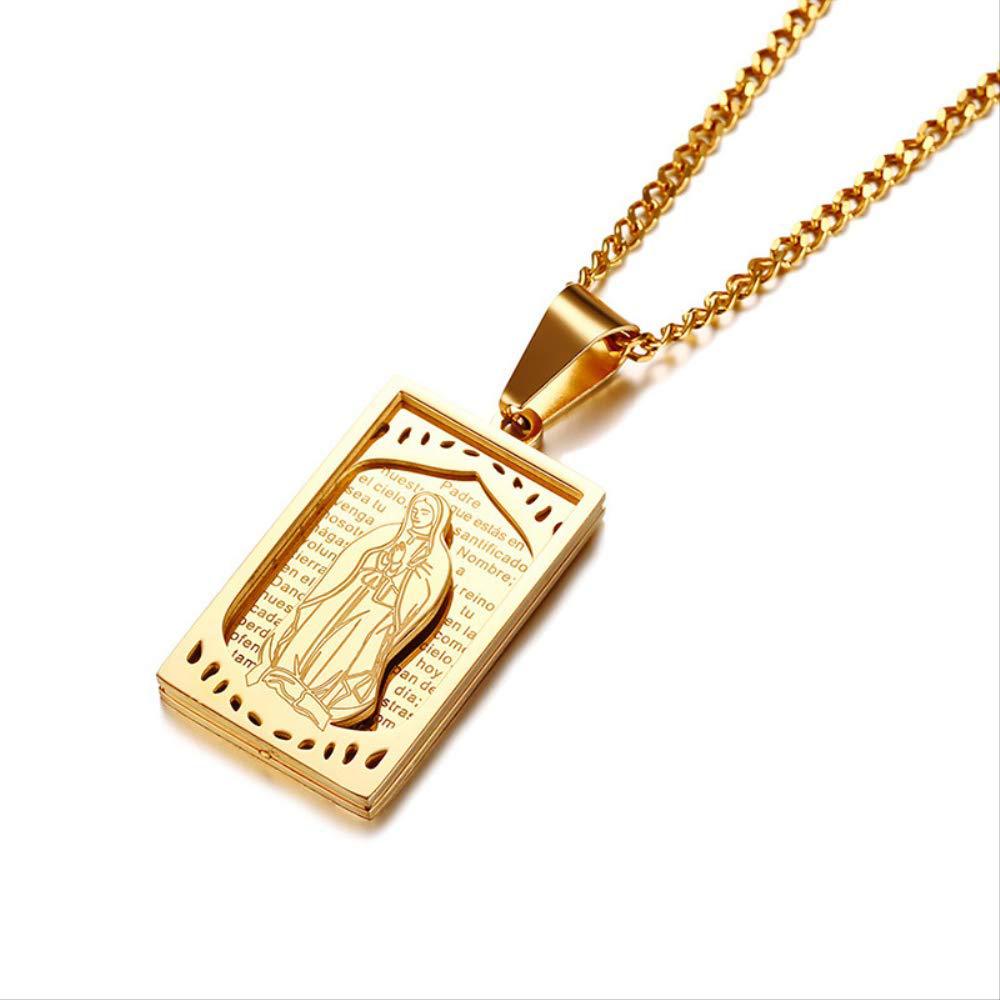 Men's Virgin Mary Medal Stainless Steel Spanish Necklaces