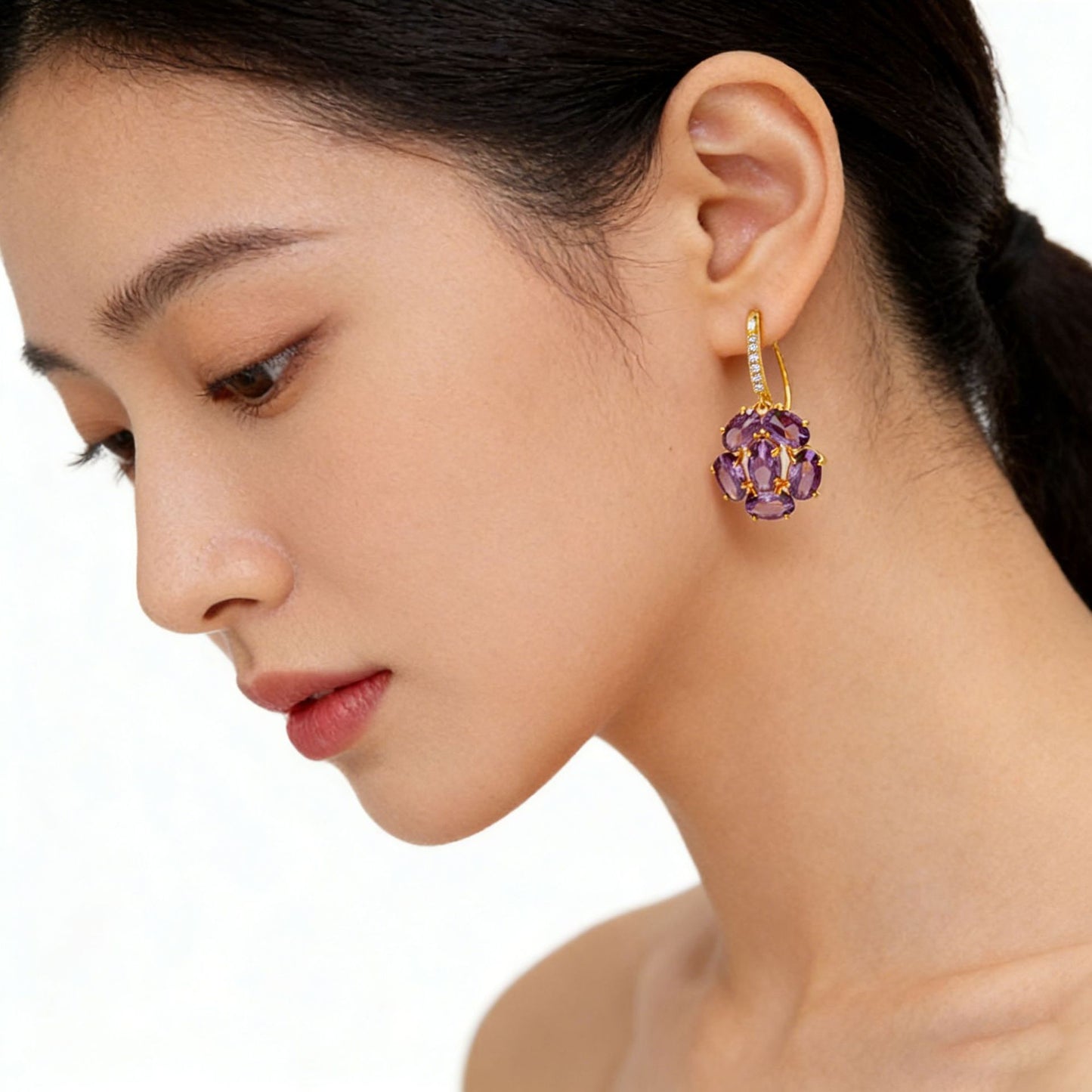 Luxury Fashion Super Flash Zircon High-grade Earrings