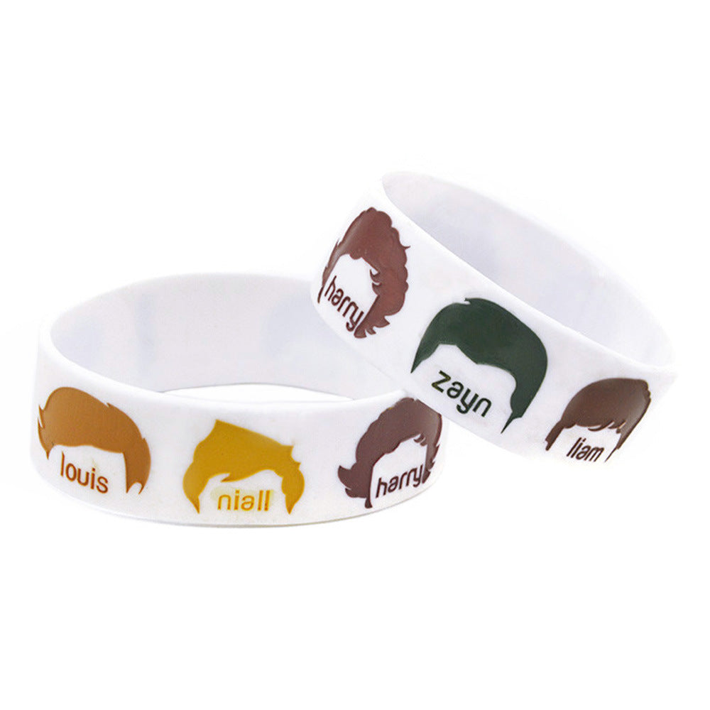 Silicone Fashion Music Hand Strap Trendy Hip Hop Bracelet