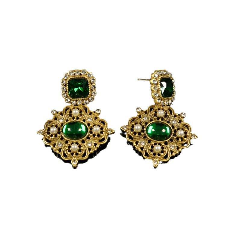Fashion Chain Vintage Pearl Design Diamond Necklaces