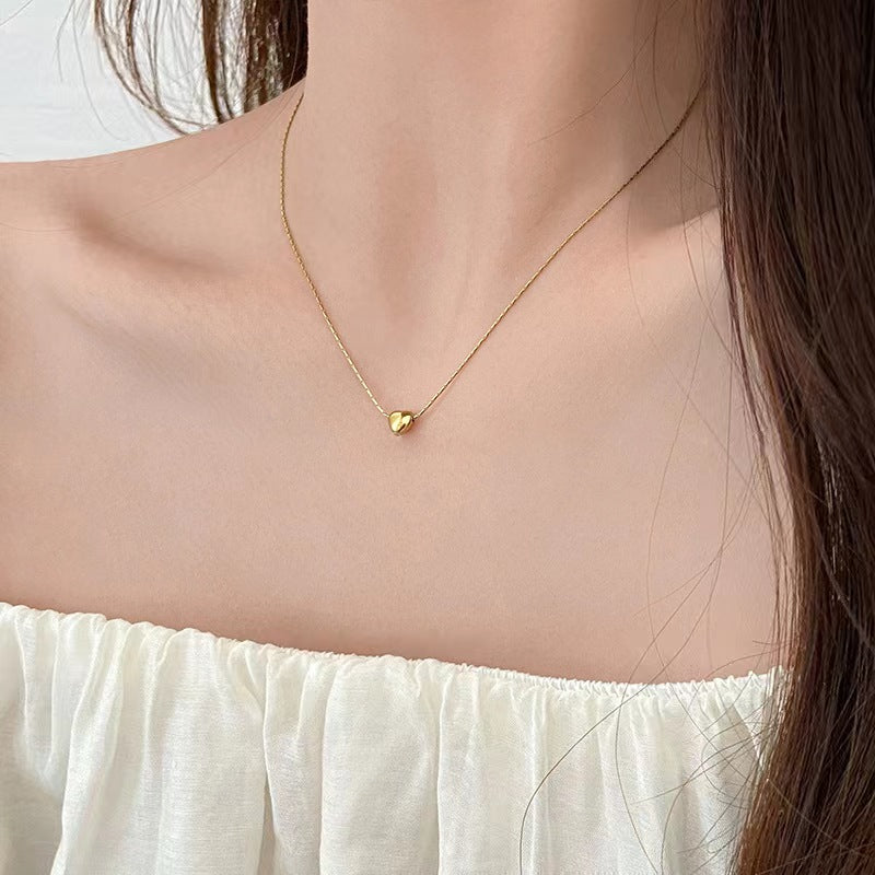 Opposite Sex Love Titanium Steel Female Fashion Short Necklace