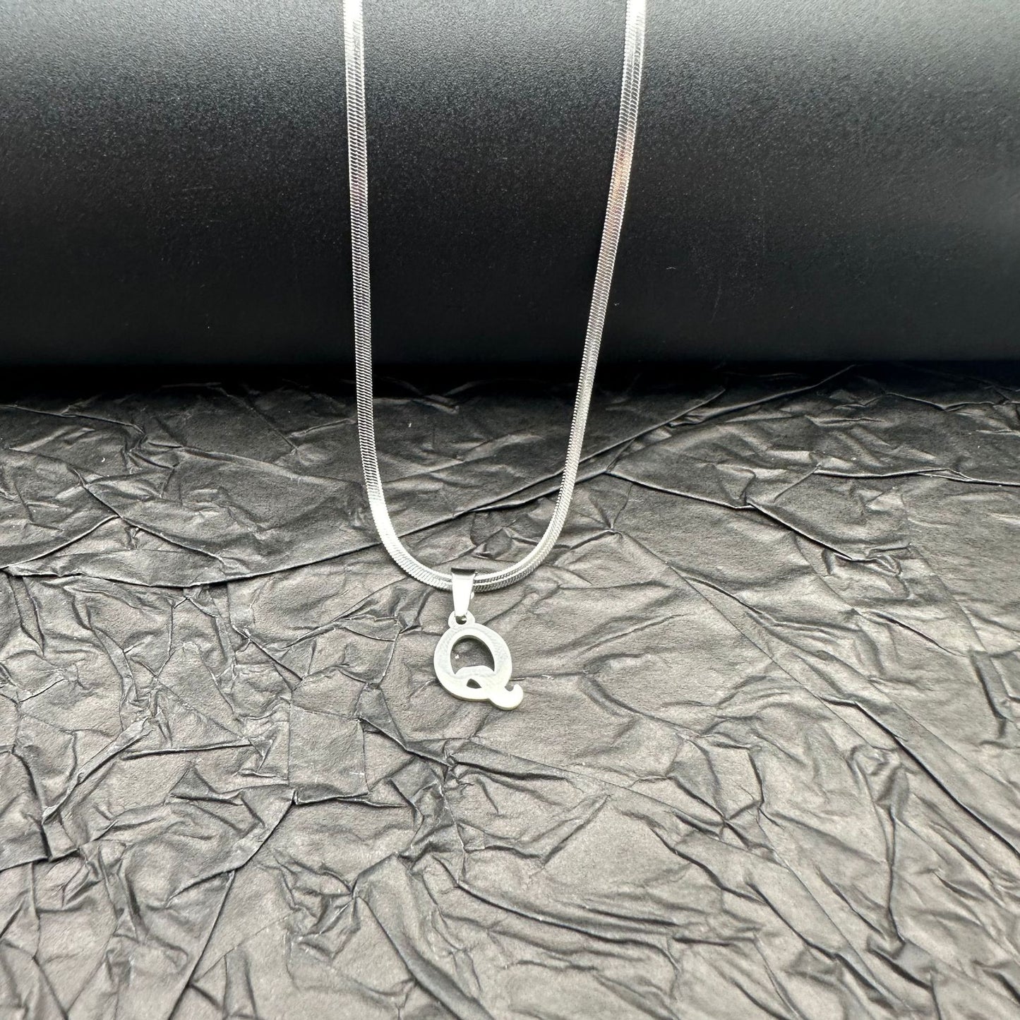 Letter Blade Chain Stainless Steel Material Necklaces