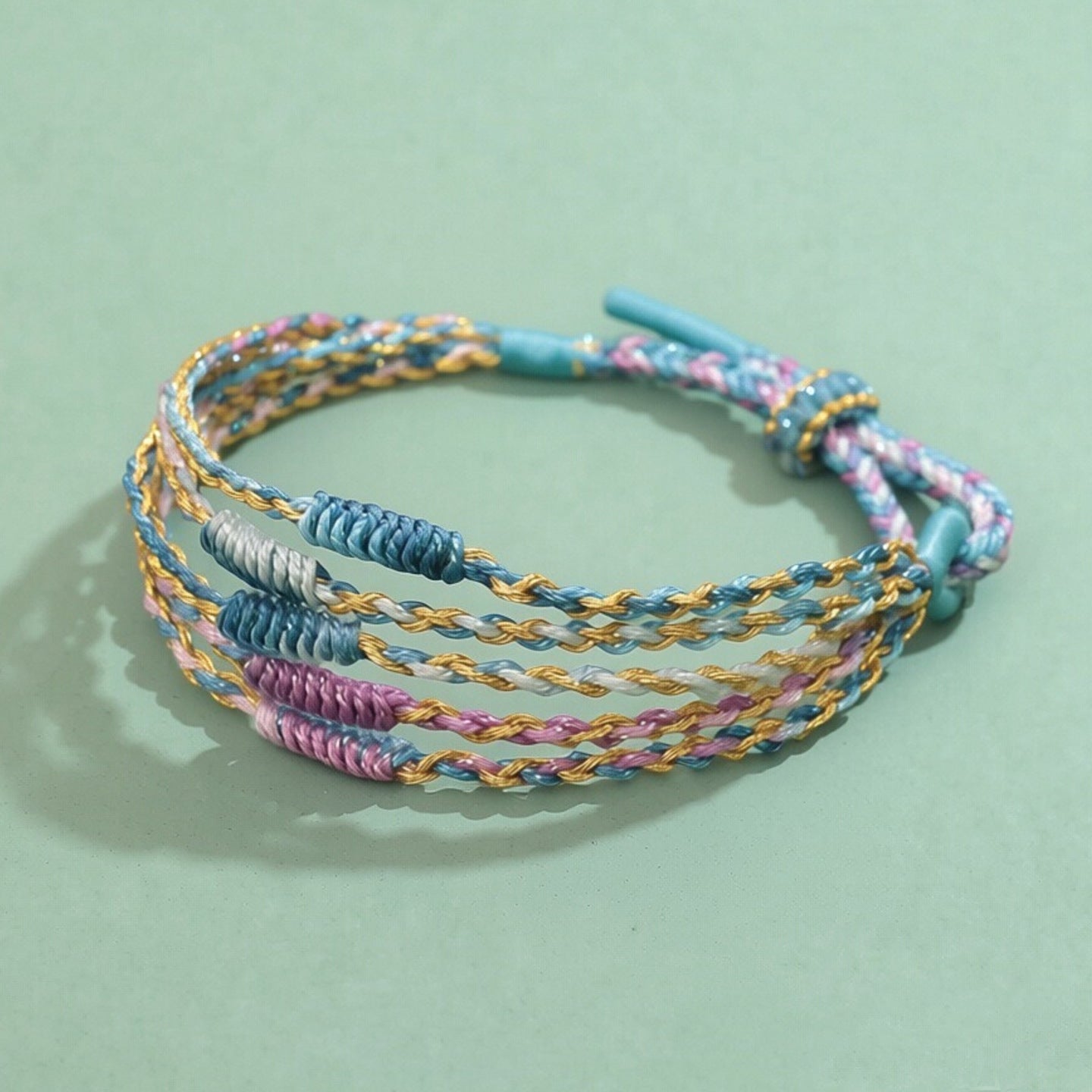 Festival Colorful Rope Carrying Strap Handmade Woven Bracelet