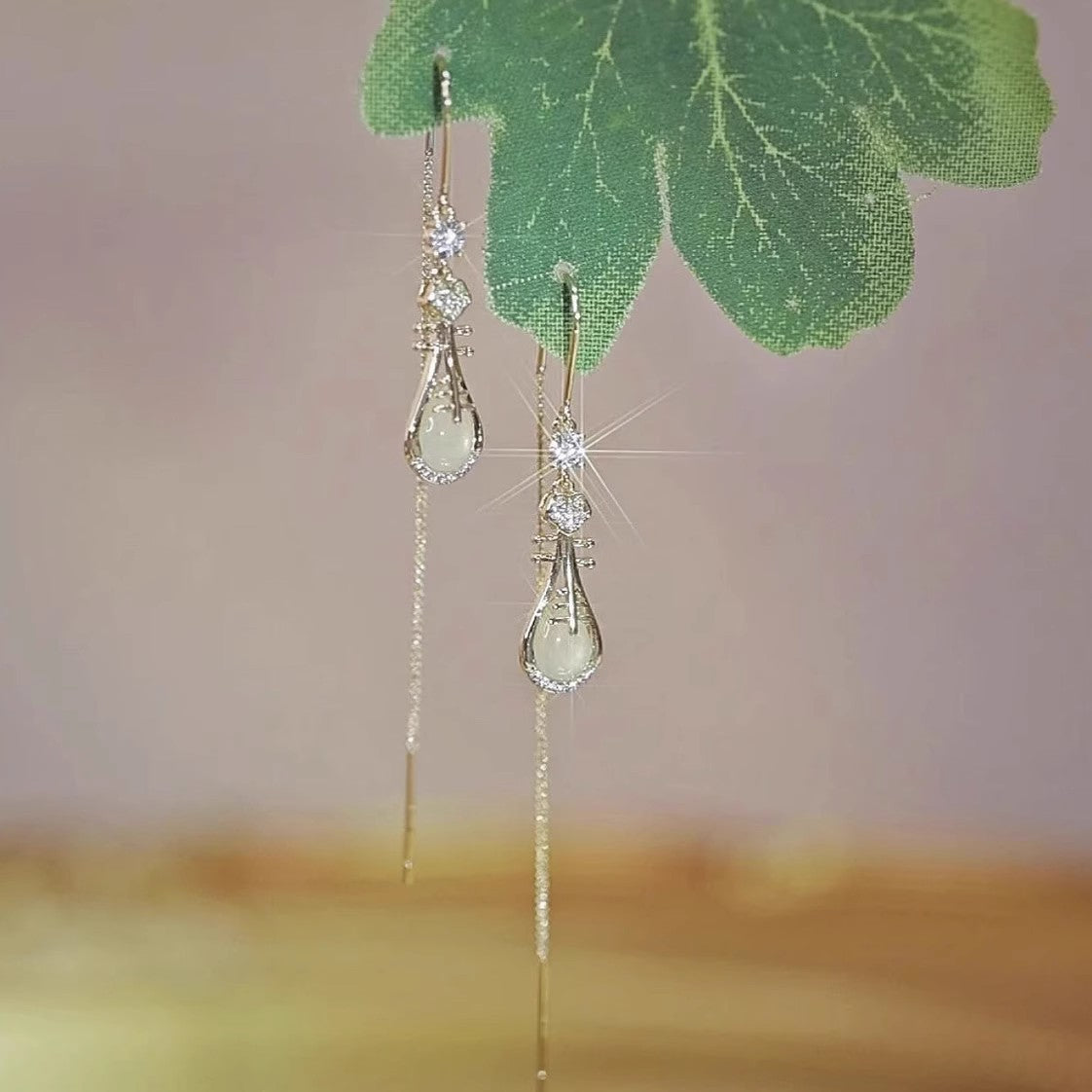 Women's High-grade Pipa Tassel Unique For Trendy Crystal Ear Line