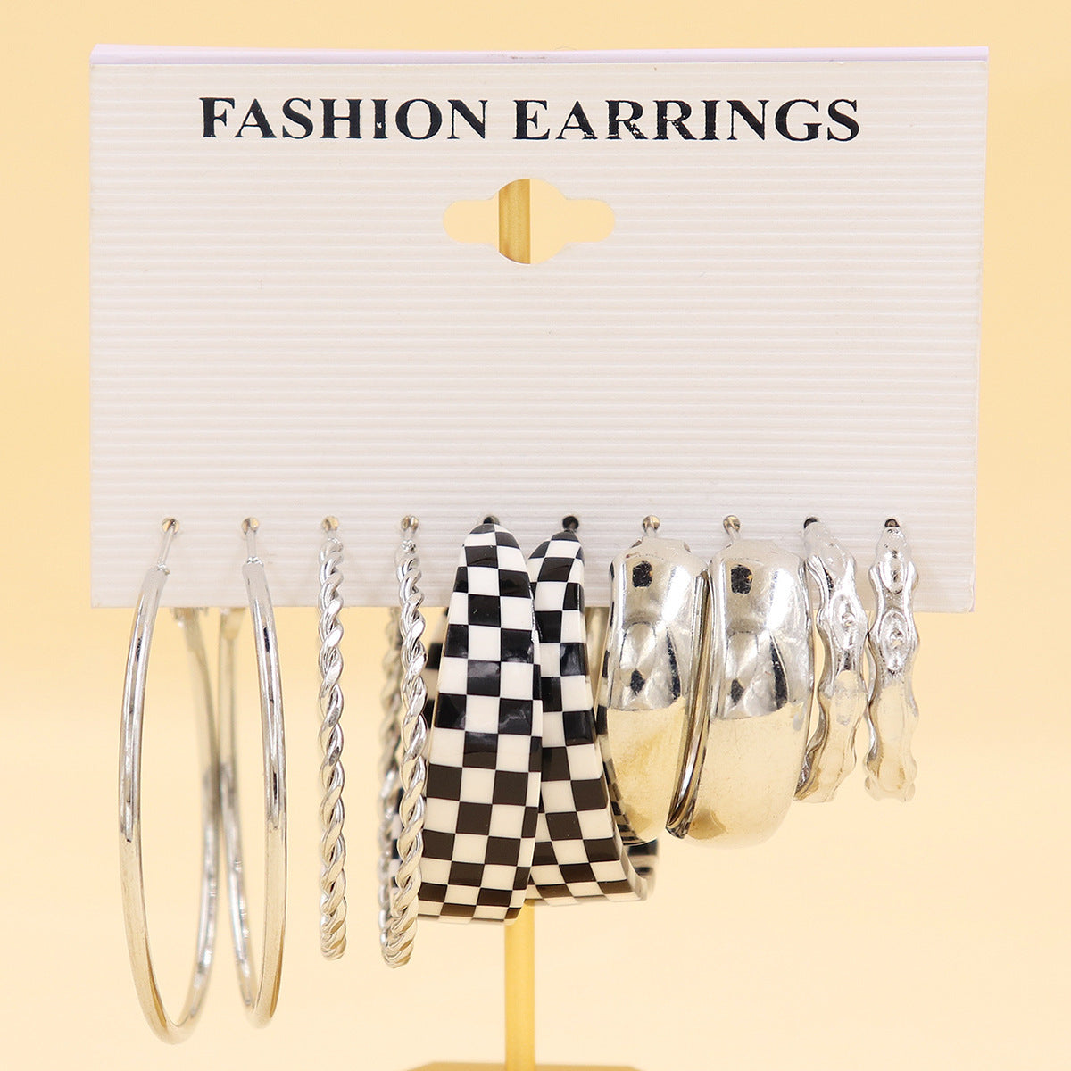 Women's Color Resin Leopard Print Pairs Retro Fashion Earrings