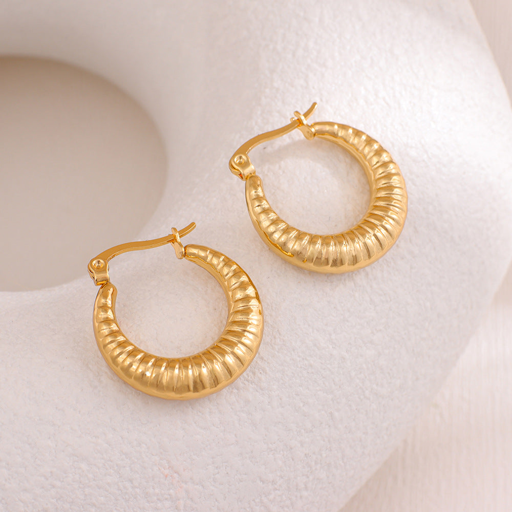 Women's Shaped Tube Style Light Luxury Fashion Simple Luxurious Earrings