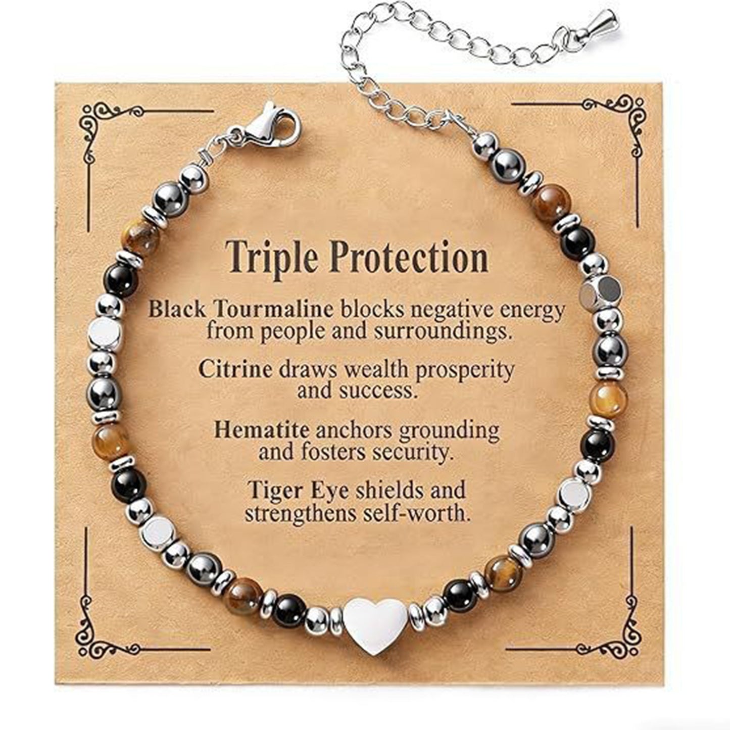 Women's Protection Maternity Pregnancy Gift Obsidian Aquamarine Bracelet