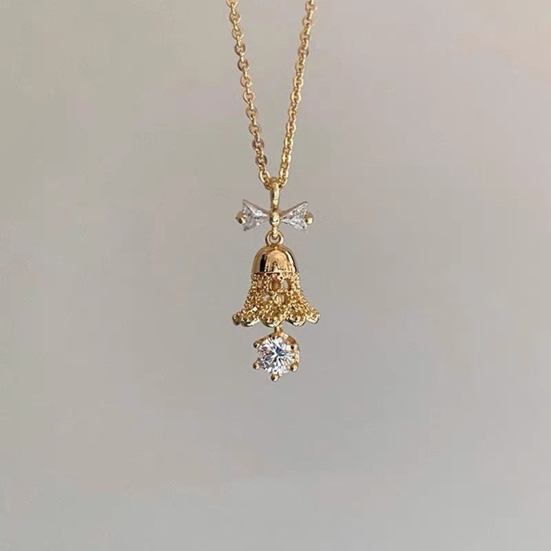Women's Chinese Style Imitation Pink Tourmaline Small Chic For Special Interest Necklaces