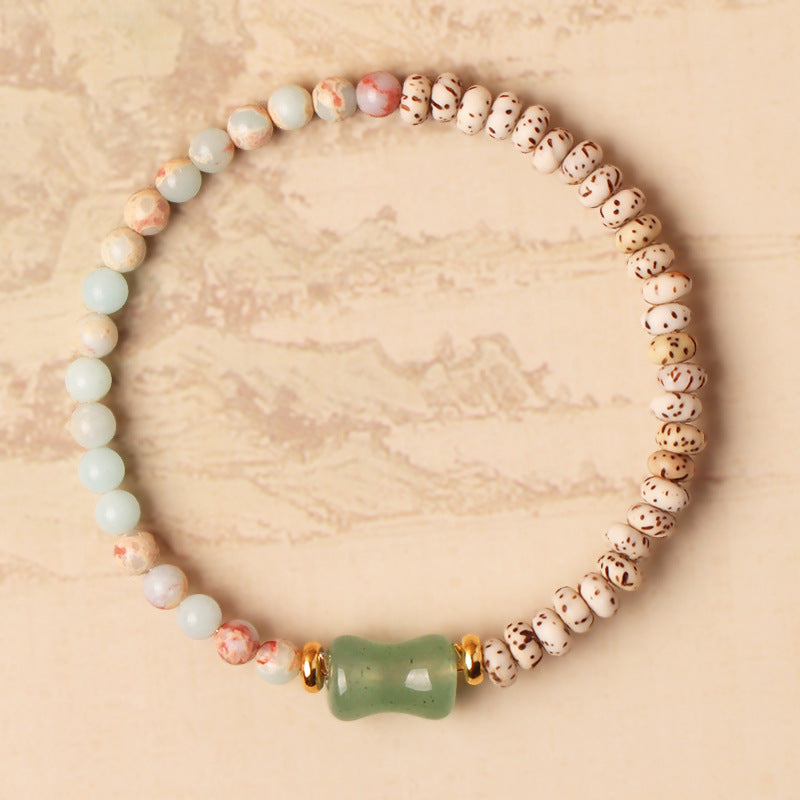 Natural Bodhi Stone Right Rain Amusement Article Light Bracelet