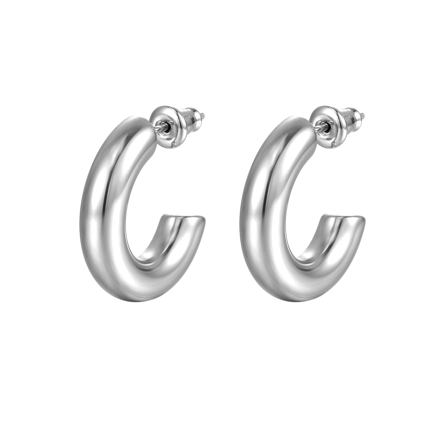 Exaggerated Shaped Thick Circle Geometric Round Earrings