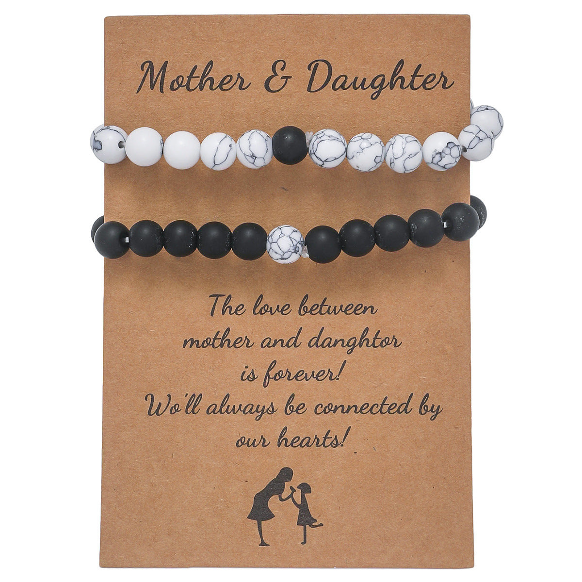 Charming Frosted Gemstone Two-piece Beaded Suit Bracelet