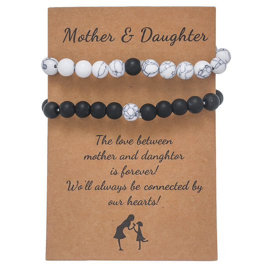 Charming Frosted Gemstone Two-piece Beaded Suit Bracelet