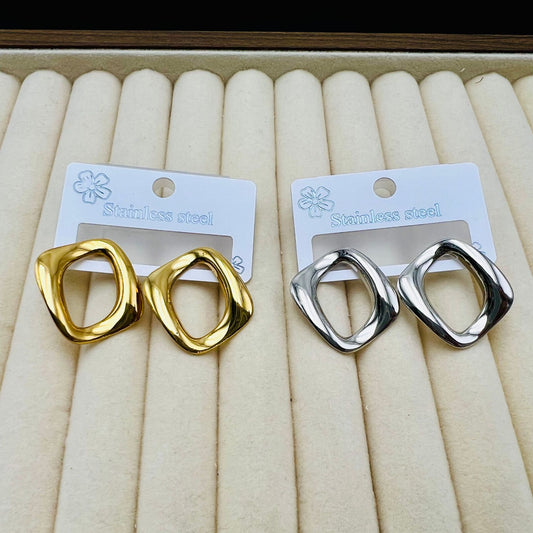 Light Luxury Gold Geometric Ear Female Personality Stud Earrings