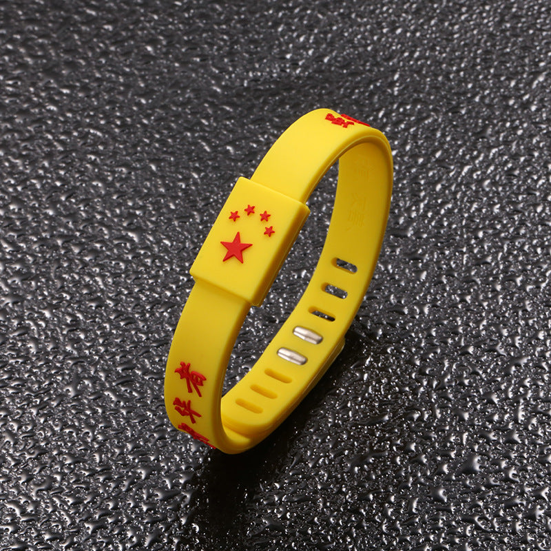 Five-star Sports Outdoor Green Red Flag Protection Volunteer Five-pointed Star Bracelet