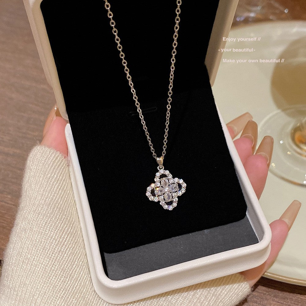 Stainless Steel Copper Opal Ginkgo Leaf Clavicle Day Gift For Necklace