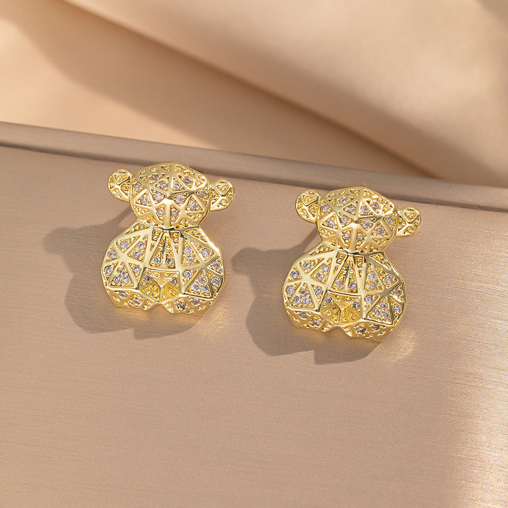 Simple Classic All Match Fashion Zircon Earrings