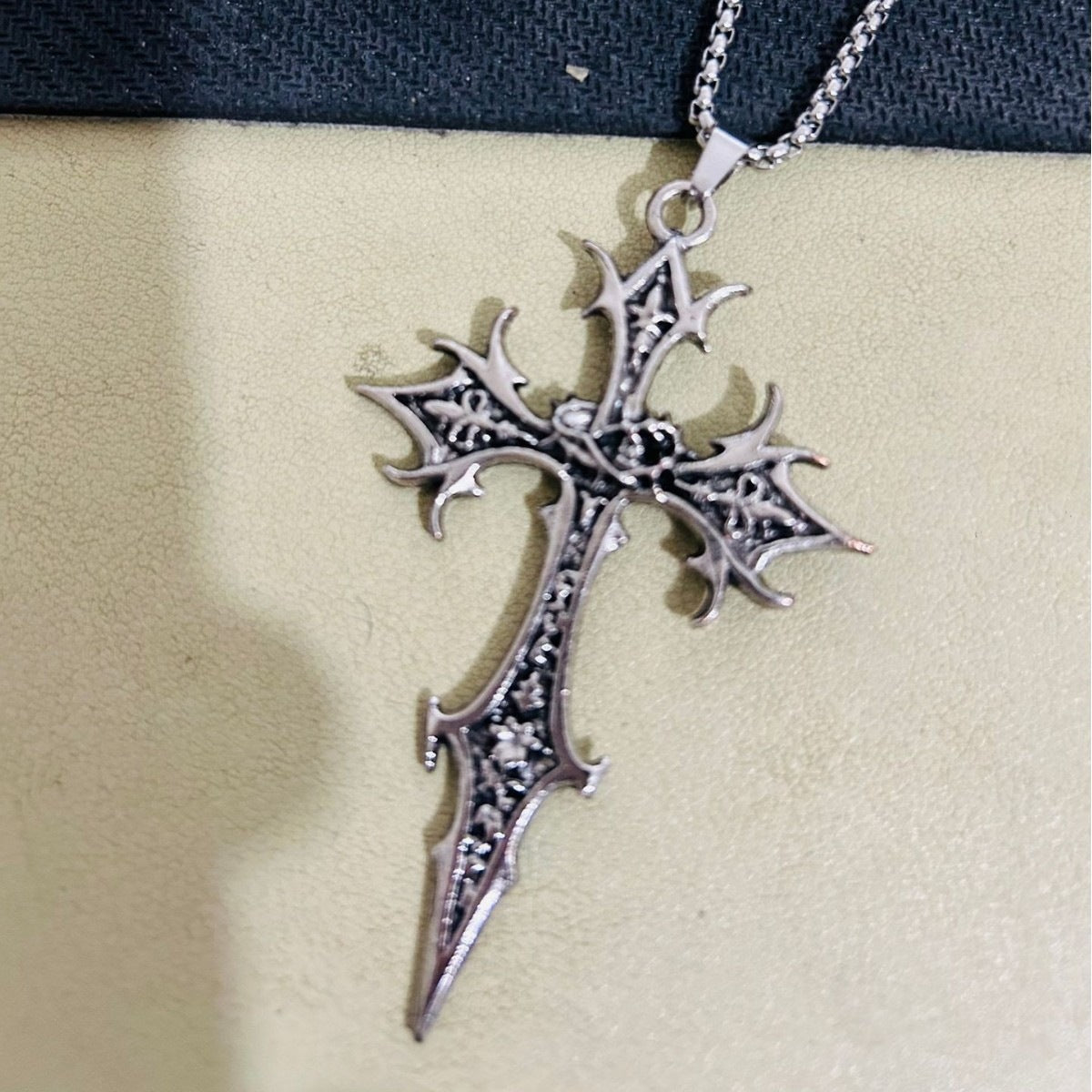 Women's & Men's Gothic Cross Alloy Ethnic Pattern Sweater Necklace