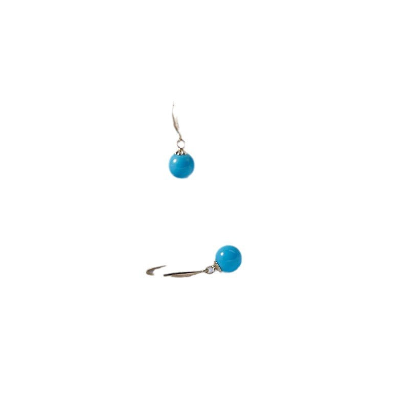 Sleeping Beauty Imitation Turquoise Eardrops Exquisite Earrings