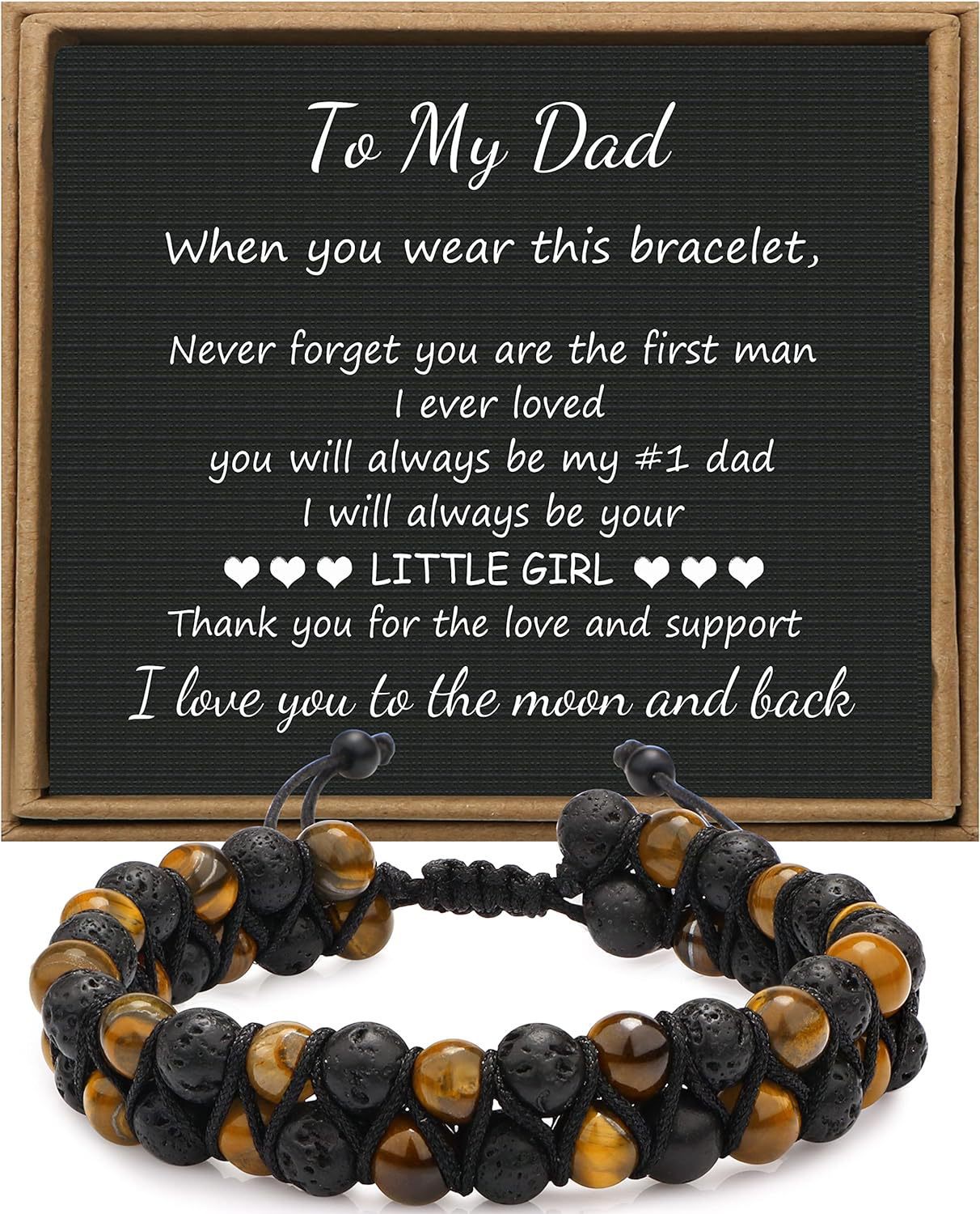 Men's Stone Tiger Eye Woven Adjustable Beaded Bracelet