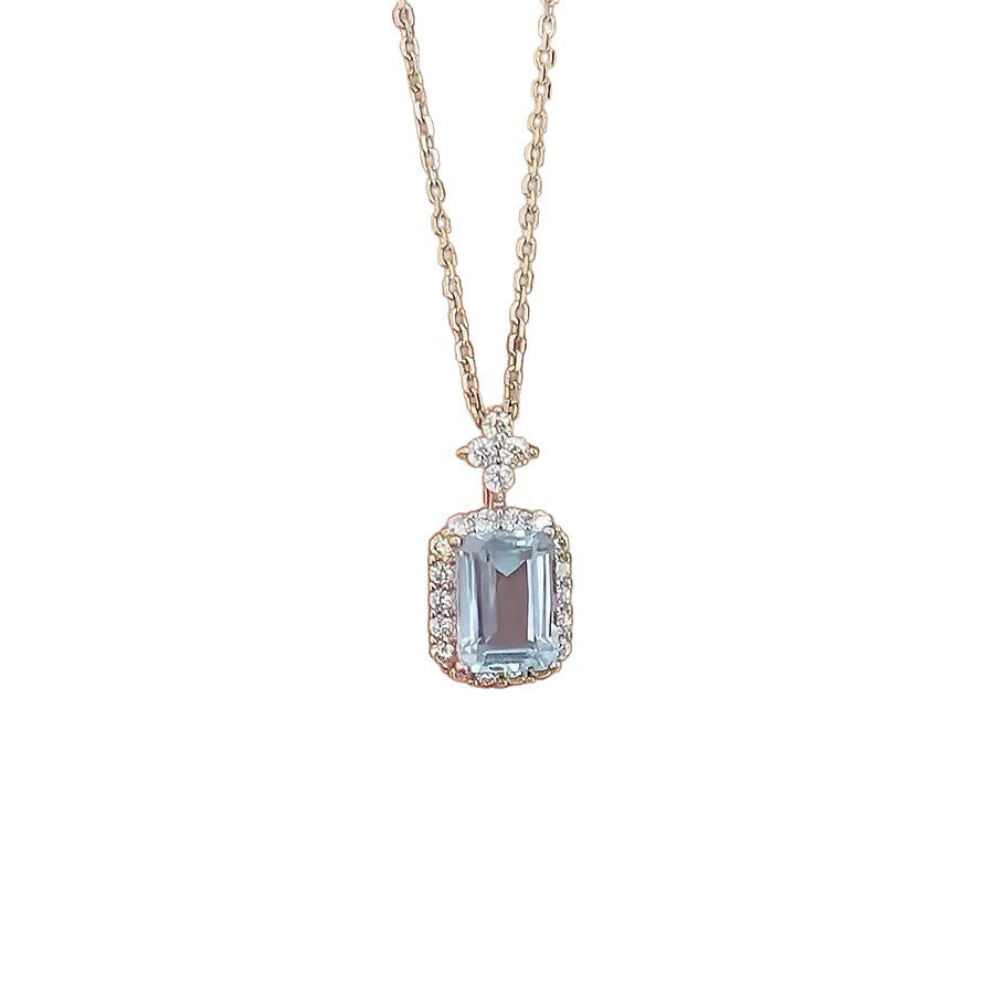 Ice Blue Perfume Bottle Cool Feeling Design Affordable Necklace