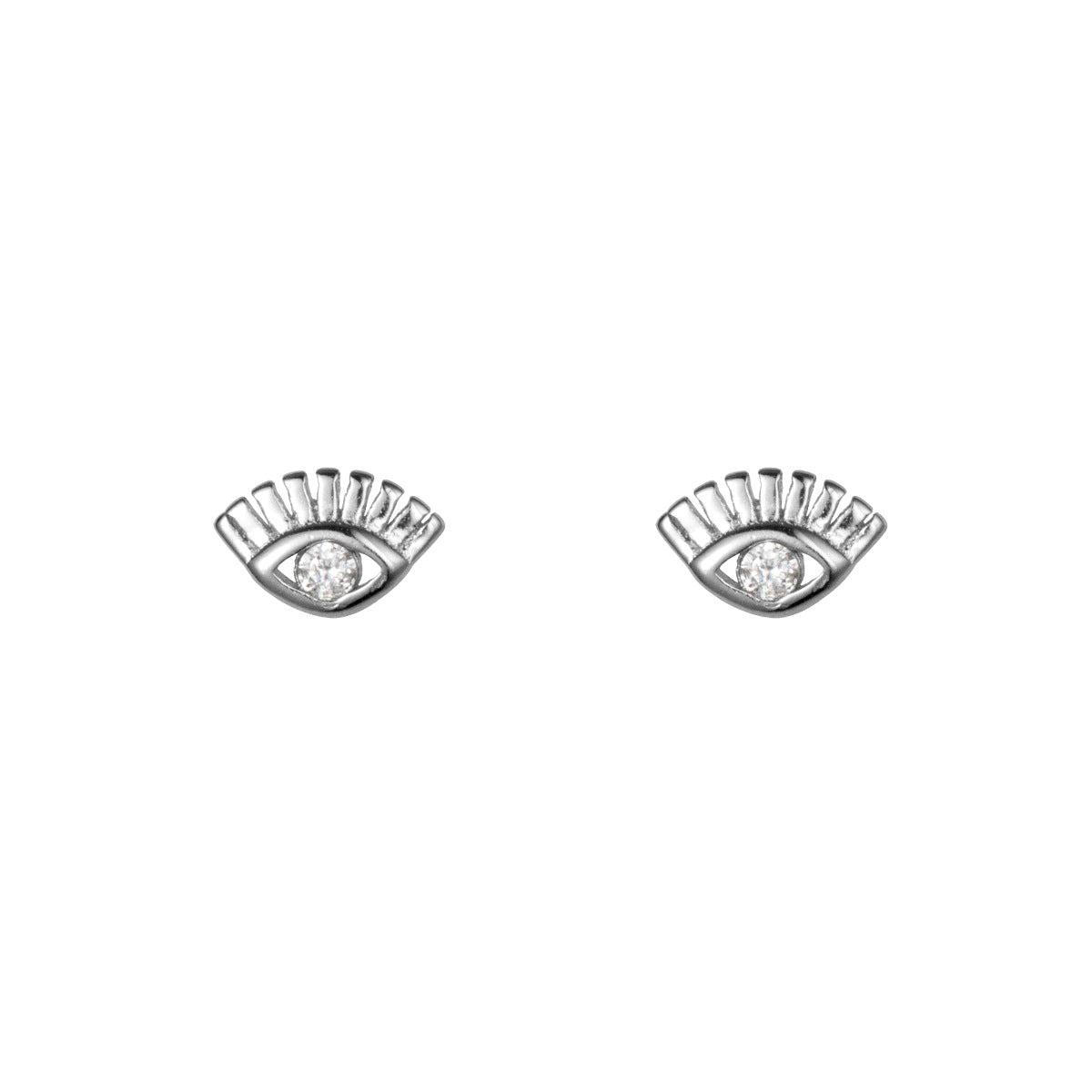 Love Lodge Sier Diamond Eye Female Small Earrings