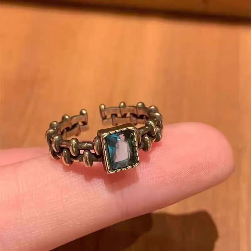Retro Goth Gothic Butterfly Open Niche Ring