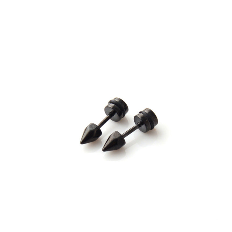 Steel Simple Rivet Cone Small Ear Bone Titanium Screw Stud Earrings